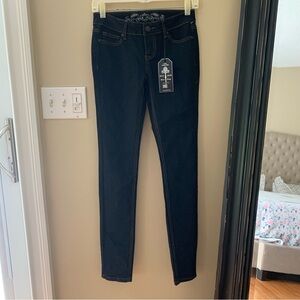 Wax Skinny Skinny Stretch Denim Casual Womens 3 Black